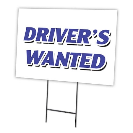 Signmission Drivers Wanted Yard Sign & Stake outdoor plastic coroplast window, C-2436 Drivers Wanted C-2436 Drivers Wanted